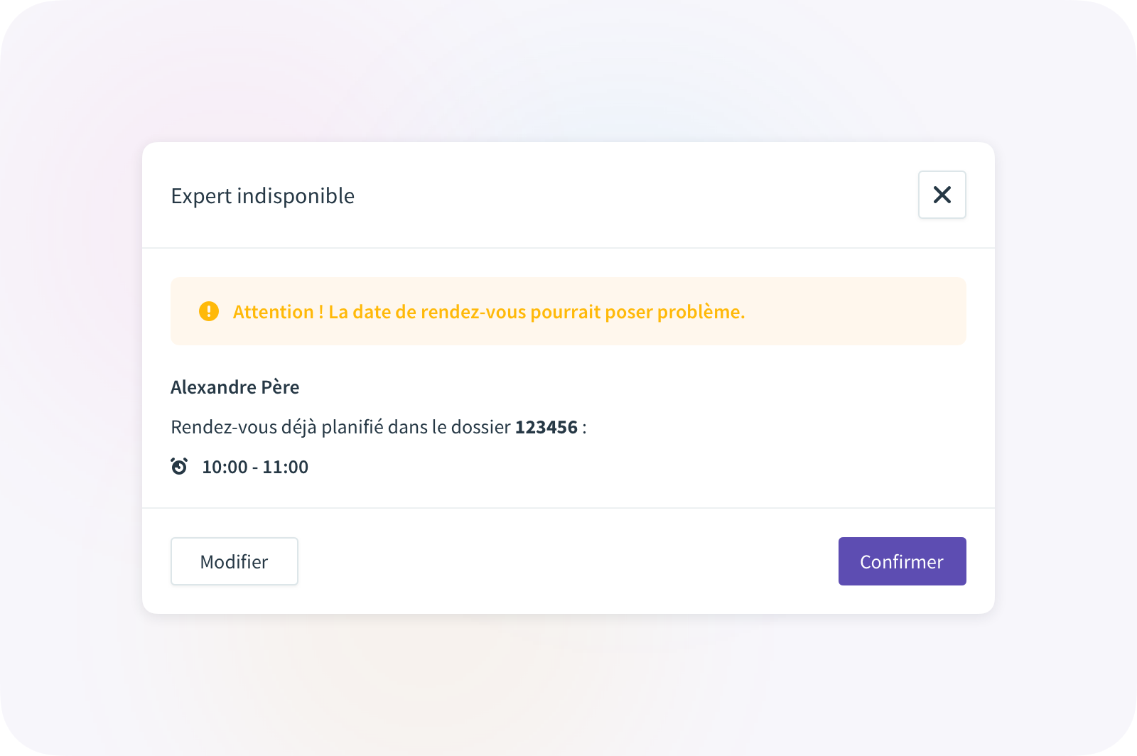 Avertissement agenda